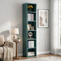 Fnova 70.9-Inch Tall Narrow Storage Shelf Unit, 6-Tier Cube Slim Corner Organizer for Living Room Bedroom Home Office,WM010553_Gr_US