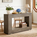 Fnova Farmhouse Console Table for Entryway, 47.2" Long Narrow Wood Entryway Table, Easy Assembly, Light Gray,Light Gray
