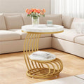 Fnova End Table Modern Wood Narrow Farmhouse Side Tables with Storage Shelf for Living Room, Bedroom, Nightstand,White