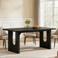 Fnova 70.87-Inch Dining Table for 6, Modern Rectangular Kitchen Table for Dining Room, Black,WM010203C_B1_Tables