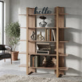Fnova 5-Tier Modern Storage Shelf Unit, Boho Freestanding Open Bookcase Display for Living Room Bedroom Home Office,WM010555_BN_US