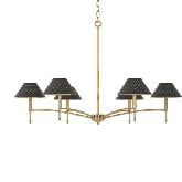 Fnova 6-Light Adjustable Pendant Chandelier with Perforated Metal Shade, UL Certified Hanging Light Fixture for Kitchen Island Dining Room,WM011131_GB_US