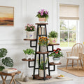 Fnova 44-Inch Corner Plant Stands, 7-Tier Indoor/Outdoor Plant Shelf, Metal Plant Flower Display Shelves, Tree-Shaped Plant Rack for Home, Patio,WM010506M_JW0341_US