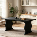 Fnova 63-Inch Rectangular Dining Table for 4-6 People, Farmhouse Dinner Table, for Dining Room, Kitchen, Office & Conference Use,WM010445_B_US