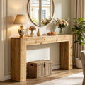Fnova 63-Inch Console Table, Wood Farmhouse Entryway Table, Long Narrow Accent Table for Living Room, Entrance, Hallway, Foyer, Light Brown,WM010348_LBN_US