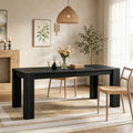 Fnova 63-Inch Farmhouse Dining Table for 4-6 People, Rectangular Kitchen Dinner Table, for Home, Restaurant, Dining Room & Office,WM010448_B_US