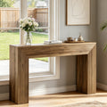 Fnova 63-Inch Rustic Fluted Console Table, Long Narrow Entryway Table, Modern Farmhouse Sofa Table for Living Room, Hallway, Foyer,WM010941_BN_US