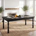 Fnova 62-Inch Farmhouse Dining Table for 4-6 People, Large Wood Rectangle Kitchen Table Modern Dining Room Furniture with Carved Turned Legs,WM010236_B_Tables