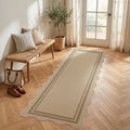 Fnova Scalloped Border Striped Jute Woven Area Rug, Non-Slip Backing, Machine-Washable Indoor Rug, Rectangular Rug for Entryway, Bedroom, Kitchen, Living Room, Balcony,WM011604_BNx2_US