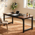 Fnova 63-Inch Executive Desk, Large Home Office Computer Desk with Thickened Metal Frame, Sturdy Writing Table, Multipurpose for Dining, Conference & Home Office,WM010460_BNB6_US