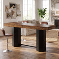 Fnova 71 Inch Tall Bar Height Table with Footrest, Industrial Bar Table for Home Bar Pub Restaurant,WM010938_BNB_US