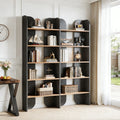Fnova 70.8-Inch Tall 5-Tier Bookshelf, Double Wide Bookcase with Open Shelves, Floor-Standing Display Storage Shelving Unit for Home Office, Bedroom Study,WM010523_B_Shelf