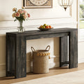 Fnova 70.9" Extra Long Console Table, Wide Sideboard Sofa Table, Farmhouse Entryway Table Behind Couch Accent Table for Living Room Hallway Home Decor Furniture,Black