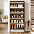 Fnova 70.8-Inch Bookcase Modern Display 5 Tier Storage Shelves with LED Lights, File Cabinet for Living Room, Bedroom, Study,WM010602_B_US3