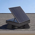 Fnova 35W Solar Attic Fan 2200 CFM With MPPT Controller Thermostat Humidity Sensor, 12 Inch Roof Mount Ventilation Fan For Attic Garage Barn Warehouse,WM011601_B_US