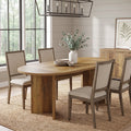 Fnova 63-Inch Farmhouse Dining Table for 2-4 People, Kitchen Table, Modern Dinner Table for Dining Room, Kitchen, Living Room, Office, Restaurant, Apartment,WM010472_BN_US