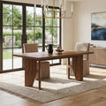Fnova 63-Inch Rectangular Dining Table for 4-6 People, Farmhouse Kitchen Dinner Table, Wood Tabletop, for Kitchen, Dining Room & Small Gatherings,WM010453_BN_US