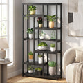 Fnova 79-Inch Extra Tall Storage Shelf Unit, 10-Tier Industrial Bookshelf Bookcase Display Organizer with Anti-Tip for Living Room Bedroom Home Office,WM010525_B_US