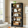Fnova 71-Inch Tall Bookcase with 5-Tier Open Display Storage Shelves, Large Book Shelf Bookcase Bookshelf for Living Room, Home Office, Bed Room,WM010503M_J0400_US