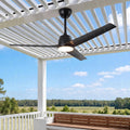 Fnova 52 Inch Outdoor Ceiling Fans, with Lights and Remote, IP66 Waterproof, 3-Blade Reversible DC Motor, 6-Speed Quiet Ceiling Fan, 3CCT Stepless Dimming, Timer Function, for Patio, Porch, Gazebo,WM011157_B_US