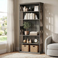 Fnova 74-Inch Tall Bookcase with 6-Tier Open Display Storage Shelves, Large Book Shelf Bookcase Bookshelf for Living Room, Home Office, Bed Room,WM010501M_G_US