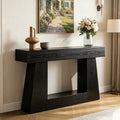 Fnova 63-Inch Farmhouse Console Table, 2-Tier Rustic Entryway Table with Storage, Narrow Long Sofa Table for Living Room, Hallway, Foyer,WM010396_B_US