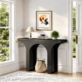 Fnova 47" Modern Console Table with Arched Design, Narrow Sofa Table for Entryway, Hallway, Living Room, Foyer Accent Table, Easy Assembly,0