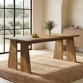 Fnova 70.87-Inch Solid Wood Dining Table, 6-8 Seater Farmhouse Table for Dining Room Kitchen Restaurant Bistro Home,WM010820_BN_US