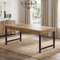 Fnova 55.12-Inch Dining Table, 3.94-Inch Thick Board Metal Frame Modern Dining Table for Kitchen, Living Room, Home, Family Gatherings & Daily Use,WM010806_BNB_US1