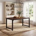 Fnova 63-Inch Industrial Dining Table, 6-8 Person Kitchen Table for Dining Room Kitchen Home Office Restaurant Bistro,WM010822_BNB_US
