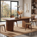 Fnova 70.87-Inch Dining Table for 6-8, Farmhouse Rectangular Kitchen Table with Heavy Duty Legs, Modern Style, Easy to Assemble,WM010240_CO_US