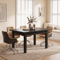 Fnova 39.4-Inch Square Farmhouse Dining Table, Wood Coffee Table for 4 People, Modern Kitchen Table for Dining Room, Black (Chairs Not Included),WM010232C_B_Tables