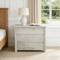 Fnova Wood Nightstand with 3 Drawers, Large Farmhouse Nightstand with Storage for Bedroom and Small Spaces, Easy Assembly, White,WM011325_W_Tables