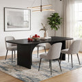 Fnova 63-Inch Rectangular Modern Dining Table, Wooden Modern Kitchen Table for 6 People for Dining Room, Black (Chairs Not Included),WM010231C_B_Tables