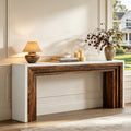 Fnova 70.9-Inch Farmhouse Console Table, Modern Entryway Table, Long Narrow Wooden Sofa Table Behind The Couch for Living Room, Entryway, Hallway, Foyer,WM010379_WBN_US
