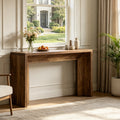 Fnova 55-Inch Farmhouse Console Table, Wooden Entryway Table Sofa Table with Storage for Entryway, Foyer, Hallway, Living Room,WM010363_BN_US