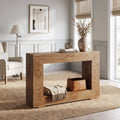 Fnova Farmhouse Console Table for Entryway, 47.2-Inch Long Narrow Wood Entryway Table, Easy Assembly, Light Brown,WM010217C_LBN_Tables