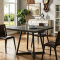 Fnova 31.5" Square Dining Table, Small Kitchen Dinner Table, 2-4 Person Industrial Dining Table, Square Kitchen Table for Dining Room Farmhouse Home Decor Furniture,Gray