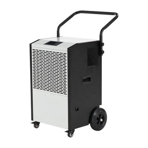 Fnova 240 Pints Commercial Basement Dehumidifier with Powerful Pump, Crawl Space Dehumidifier with Drain Hose, Auto Defrost, Humidity Control, Timer, Up to 8,000 Sq. Ft.