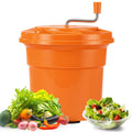 Fnova 6.6 Gallon Commercial Manual Salad Spinner, 26.42 Qt Lettuce Dryer with 4.92 ft Drain Tube & Anti-Slip Feet