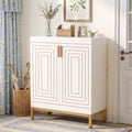 Fnova 5-Tier Shoe Cabinet with Doors, 20 Pairs Farmhouse Shoe Organizer for Entryway, White