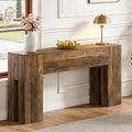 Fnova 71-Inch Long Console Table, Farmhouse Wood Grain Entryway Table, Narrow Rectangular Sofa Table Behind Couch for Entrance, Hallway, Living Room,WM010301M_DBN_US