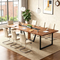 Fnova 94"Large Conference Table for 8-10 People, Modern Executive Meeting Table with Cable Management & Adjustable Feet, Heavy-Duty Office Conference Desk for Boardroom, Training Room,Dark Brown