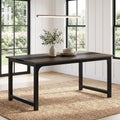 Fnova 63-Inch Industrial Dining Table, 6-8 Person Kitchen Table for Dining Room Kitchen Home Office Restaurant Bistro,WM010822_DBNB_US