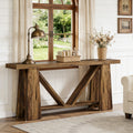 Fnova 71-Inch Long Console Table, 2-Tier Wooden Narrow Rectangular Sofa Table Behind Couch, Farmhouse Entryway Table for Entrance, Hallway, Living Room,WM010303M_JW1067_US