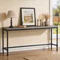 Fnova 70.9-Inch Industrial Long Console Table, Narrow Sofa Table Behind Couch, Entryway Hallway Table with Sturdy Metal Frame for Living Room, Hallway, Foyer,WM010381_G_US