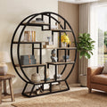 Fnova 63-Inch Round Plant Stand, 8-Tier Multi-Shelf Flower Pot Rack with Sturdy Metal Frame, Display Shelf for Indoor Living Room Balcony Patio,WM010572_GB_US