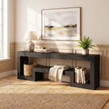 Fnova 62.99-Inch TV Stand with Open Storage Shelves, Rustic Brown Entertainment Center with Thick MDF Board, Modern Farmhouse Media Console Table, Living Room Storage Organizer Furniture,WM010619_B_US