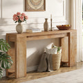 Fnova 70.9" Extra Long Console Table, Wide Sideboard Sofa Table, Farmhouse Entryway Table Behind Couch Accent Table for Living Room Hallway Home Decor Furniture,Light Brown