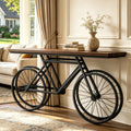 Fnova 70.9-Inch Industrial Console Table, Extra Long Narrow Sofa Table with Bicycle Metal Base, Modern Entryway Table Behind Couch for Living Room, Hallway, Entrance, Foyer,WM010367_BNB_US